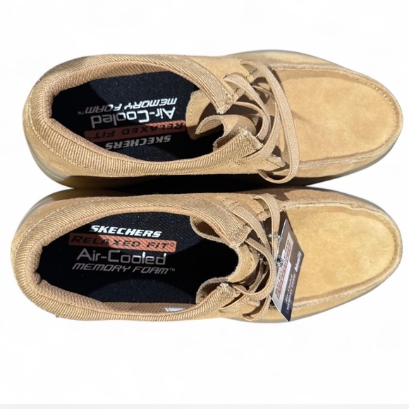 Skechers Tan Sneakers with Suede Finish and Moc-Toe Design - Picture 5 of 7